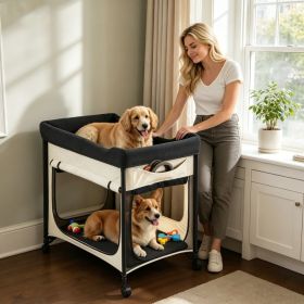 Elevated Dog Bed with Waterproof Oxford for Closet